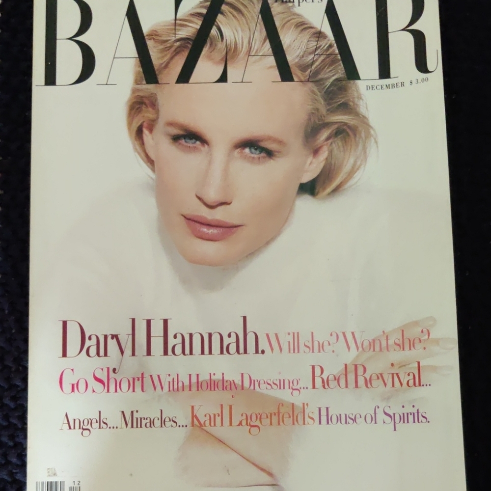 1993 Dec. Bazaar Mag, Daryl Hannah Cover